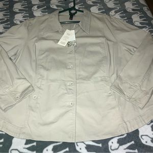 NWT EILEEN FISHER woman’s jacket.  Organic cotton canvas.  Size 2X.